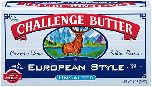 Challenge Dairy, European-Style Unsalted Butter Quarters, 8 oz