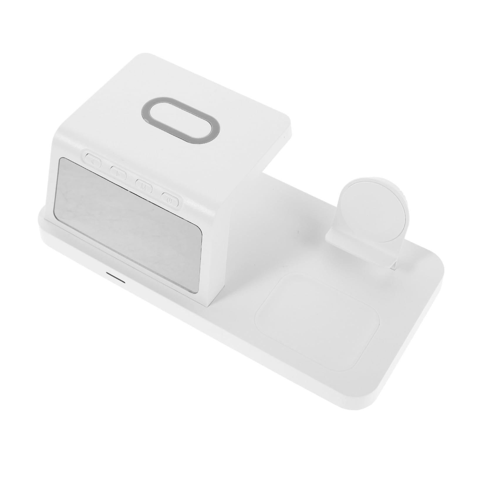 15w Cargador Inalámbrico Reloj y Luz Nocturna Base de Carga para Mesita de Noche Carga Rápida para Múltiples Dispositivos