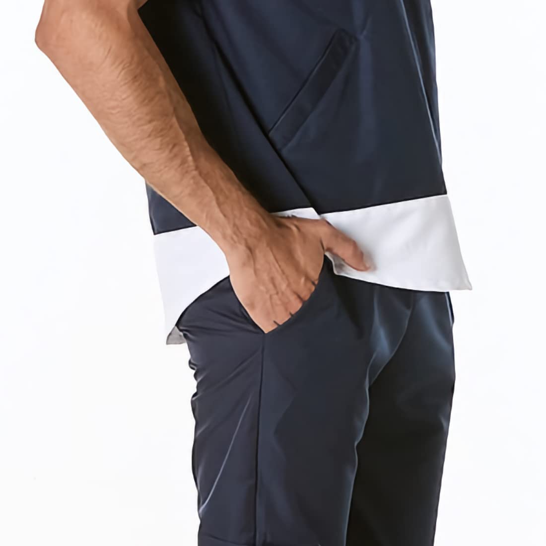 GALLANTDALE Uniforme Sanitario Hombre Performance Casaca y Pantalón Jogger Médico Antibacterial