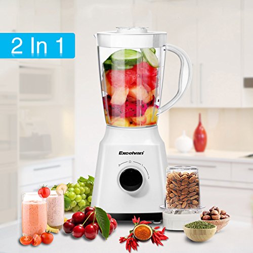 Excelvan 300W 1.25L 2 in 1 Elettrico Frullatore