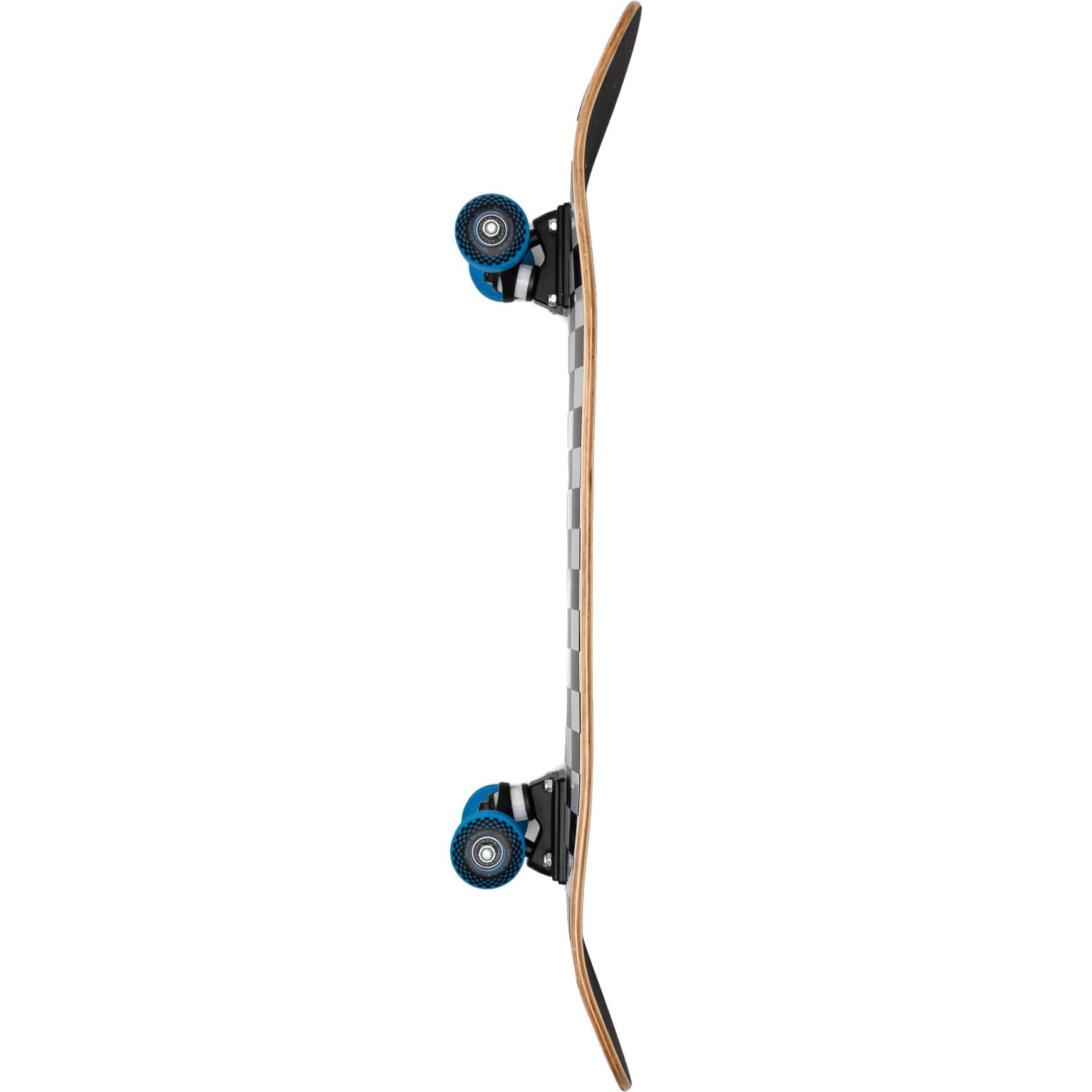 Speed Unisexe - Demons Skateboard pour Adulte, Bleu Checkers, 7,25"