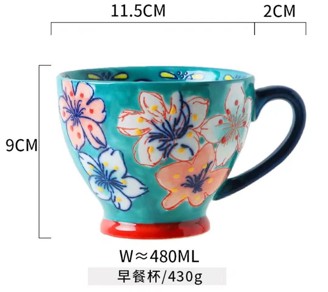 Ceramiczne kubki do kawy, filiżanki do herbaty, kubki ceramiczne premium do kawy, kubki do herbaty, kubki do wody, ceramiczne kubki, kubki do owsianki, śniadania, kawy, mleka, kreatywne, duże