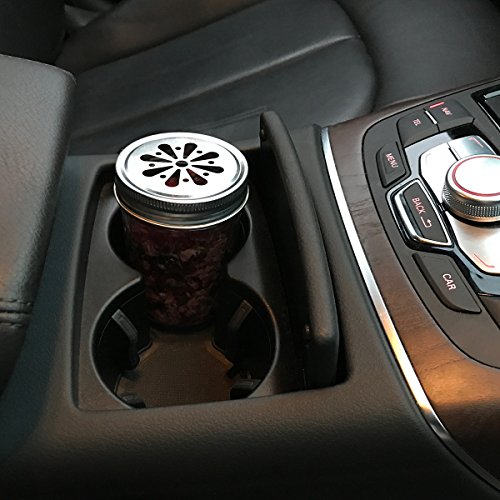 Viois, Aromatherapy Car Air Freshener(Gel Type). Handcrafted Natural Air Freshener For Car, Bedroom, Bathroom & Office. Chemical Free & Non Toxic. Ball Mason 8 Ounce Jar. (2 Pack) (Rosemary & Mint) #TOP1