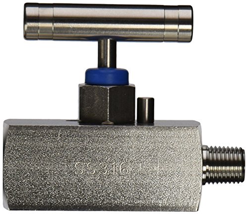 PIC Gauge NVL-SS-1/4-GS180-MXF 316 Stainless Steel Full Size Straight Needle Valve with Gas Service Seat, 1/4 Male NPT x… - Image 3