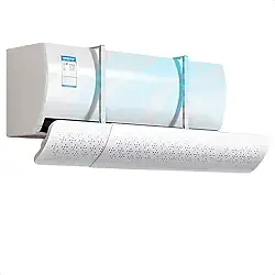 Defletor de Ar Condicionado Split Universal Ajustável 60 a 103cm Direcionador de Vento Saída de ar Conforto Térmico Sem o Ar Gelado Direto em Você.