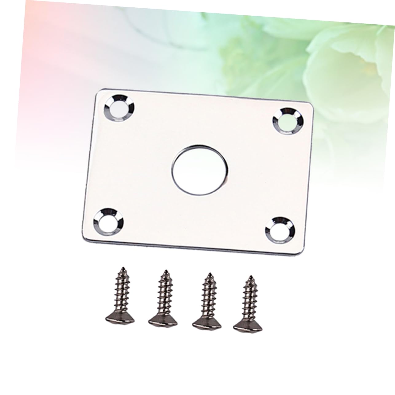 BESPORTBLE 2 Sets Guitar Bass Jack Plate Output Jack Socket Square Plate for Electric Guitar Parts