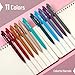 Mr. Pen- Retractable Gel Pens, 11 Pack, Unique Dark Vintage Ink Colors Gel Pens Fine Point 0.7mm, Vintage Pen