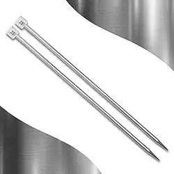 Par De Agulha De Tricô Alumínio - Círculo - 6,0 Mm - Nybc