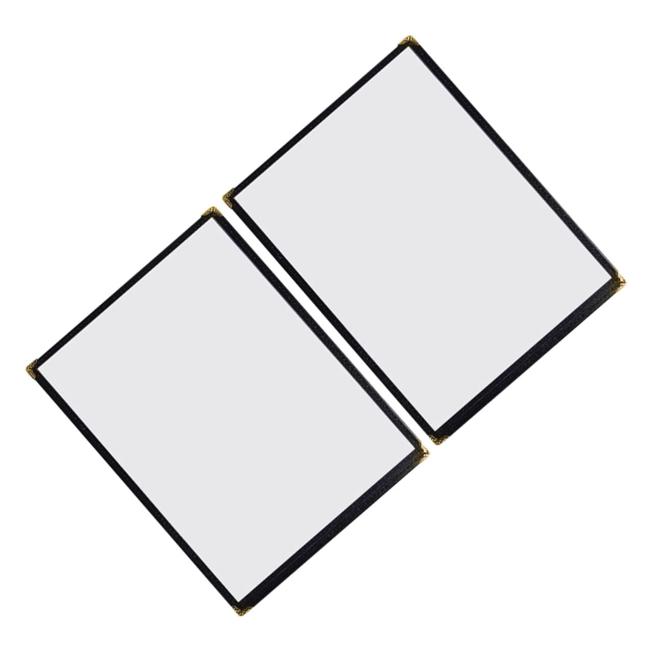 VILLFUL 2pcs Menu Clear Card Sleeves Clear Recipe Cover Waterproof Cases Large Camera Blower Double-Sided Recipe Cover Clear Recipe Book Recipe Protectors Filter Flask Leather Transparent