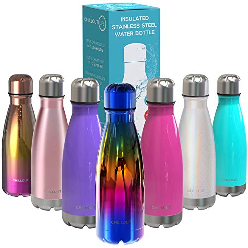 CHILLOUT LIFE Stainless Steel Water Bottle for Kids School: 12 oz Double Wall