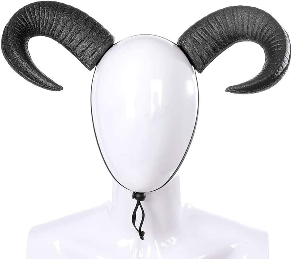 Halloween Horns Headband Sheep Horn Hair Hoop Imitation Ox Headdress Cosplay Fancy Dress Devil Headband Hair Accessory for Halloween Party - Image 4