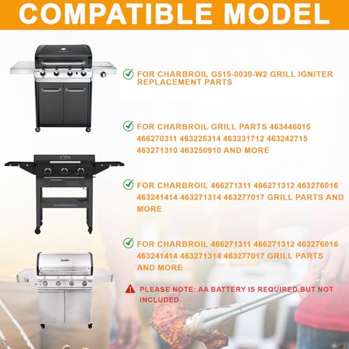 Image of G515-0030-W2 Electronic Ignition Module for Universal Charbroil Grill 5 Burner Igniter, DHLG-5A Igniter for Charbroil Grill Replacement Parts and More, Ignition Module-5 Outlets and Switch /Off Button