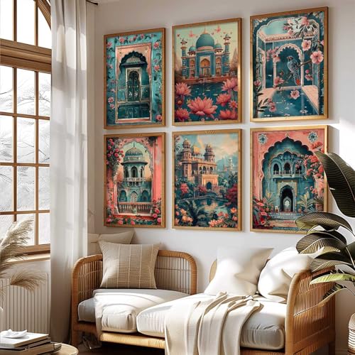 Image of kotart Pichwai Theme Digital Painting for Wall Decoration - Wall Art Prints for Living Room Bedroom Office, living room Decor, wall hanging frames (10X13 INCH, E)
