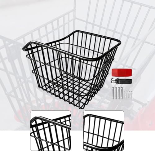 Panier arrière de vélo en acier au carbone rigide, accessoire de cyclisme durable