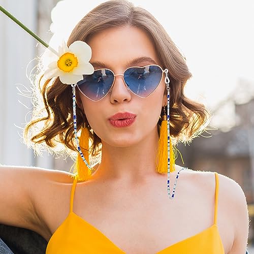 Image of Damanse Eyeglass Chain,8 Pcs Beaded Eye Glasses Strap Holders around Neck For Women