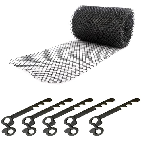 Gutter Mesh Guard Roll with Fixing Clips, 10M