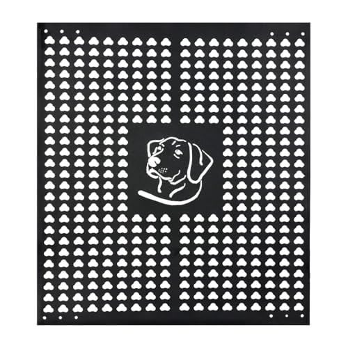 KMFCDAE Protetor de porta de tela RV para cães com logotipo de cachorro - protetor de grade de alumí