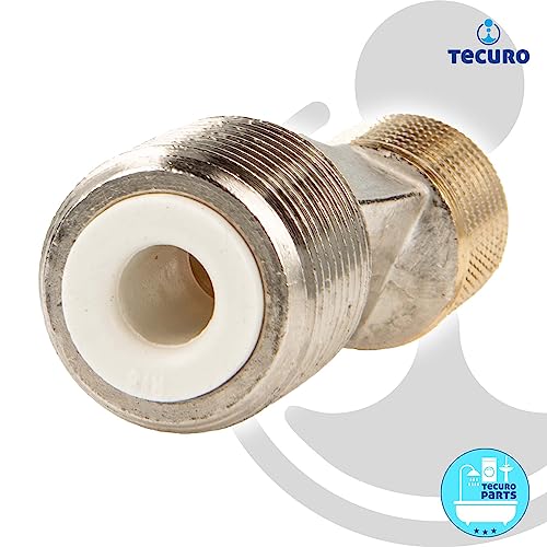tecuro S-connection (noise reduced) for wall fittings 3/4 x 1/2 inch, nickel-plated brass, Silver, 3/4 x 1/2 zoll - Image 2