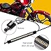 goodfitment - 2PC Flexible White & Amber Motorcycle LED Fork Turn Signal Blinkers DRL Daytime Running Light Waterproof Adjustable Stips Bars kit Universal Fit Motorbike