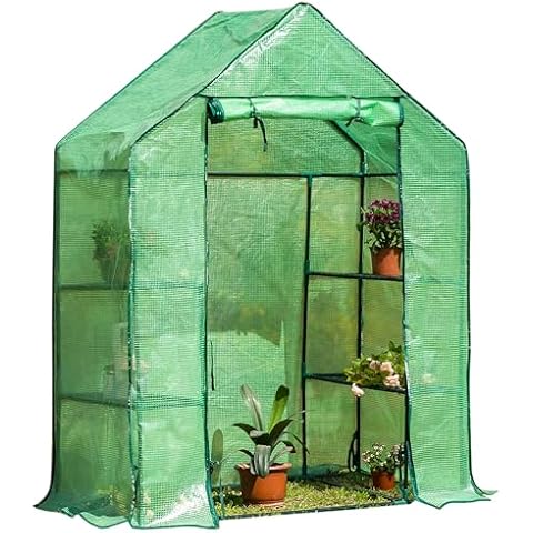 Panana Walk-in Greenhouse with 6 Shelves Cover