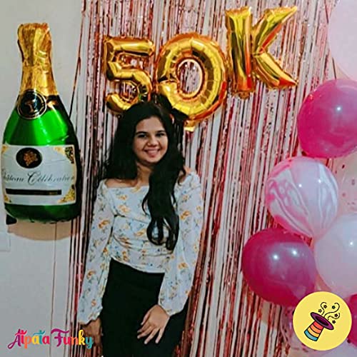 Image of Atpata Funky Number Foil Balloons for Numeric Milestone Parties (16 INCH, 50K), (Model: Foil-Numbers)
