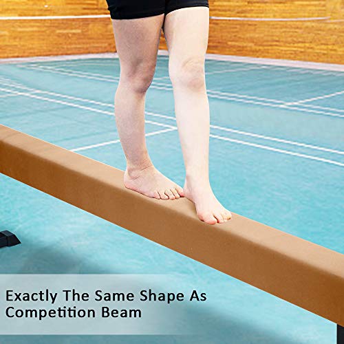 FBSPORT 8ft Adjustable Balance Beam High and Low Floor Beam Gymnastics