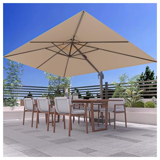Best cantilever umbrella for the money Large Rectangle 10' x 13' Patio Umbrella