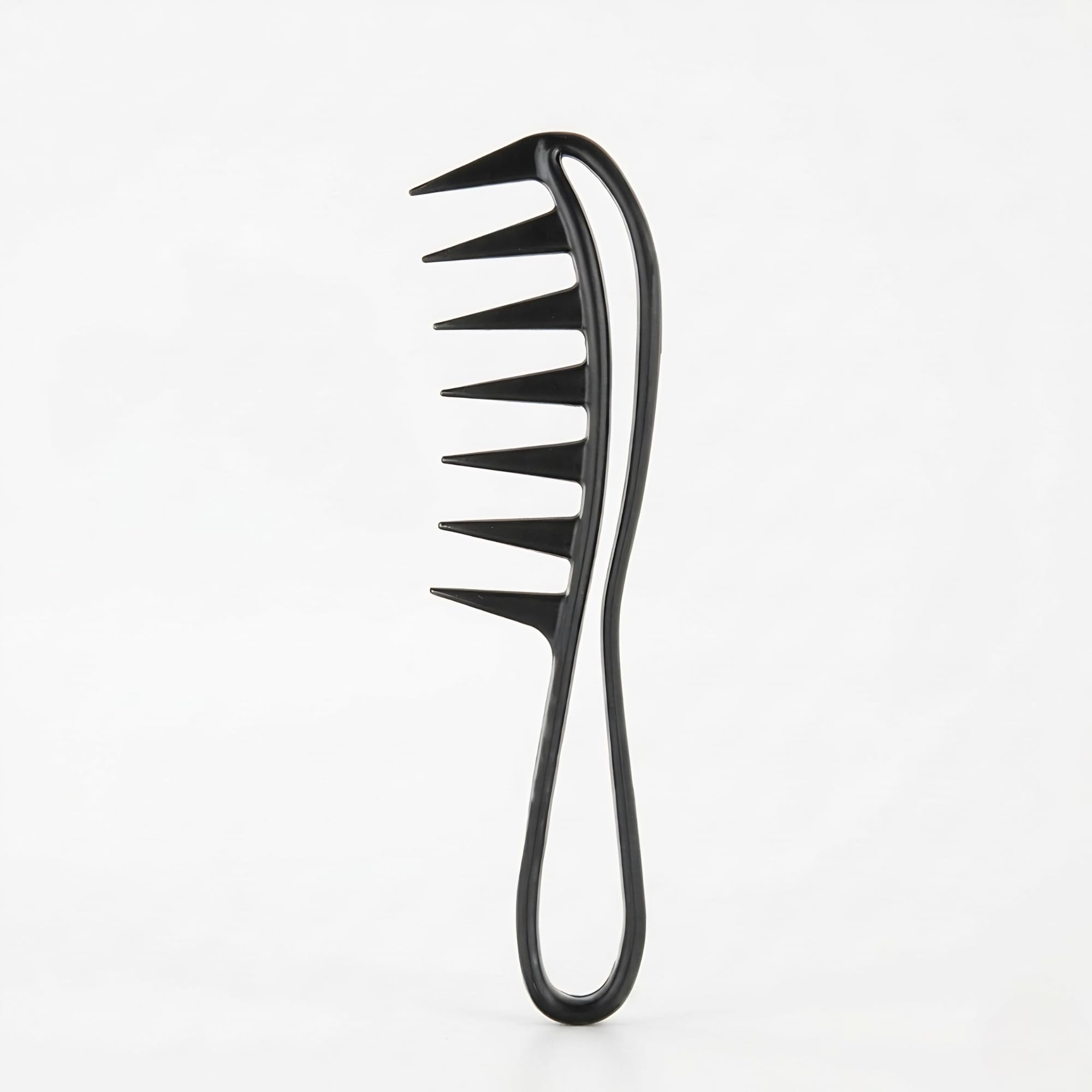 FEGOR Professional Wide Tooth Hair Comb, Flexible Detangling Tool for Curly, Thick and Long Hair, Anti-Static, Unisex (Black)-image-17