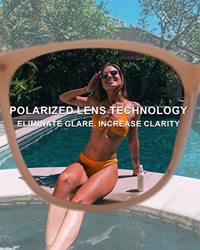 Image of 2 Packs Sunglasses for Women Polarized UV400 Protection Lens Big Frame Fashion Glasses Trendy Stylish Shade