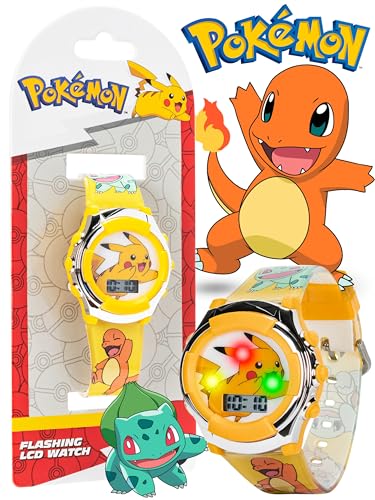 accutime kids pokemon digital lcd quartz watch for boys girls and adults all ages