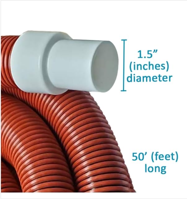 1.5 Inch x 50 Feet Long Heavy Duty Pool Vacuum Hose 1pk?Replacement for Puri Tech OEM