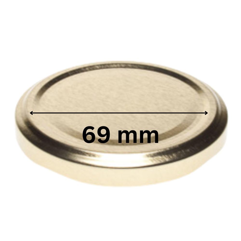 Lot De 20 Couvercles Métal 70 Mm Pour Pots - Twist Off, Réutilisables - Pour Confiture, Yaourt, Conservation