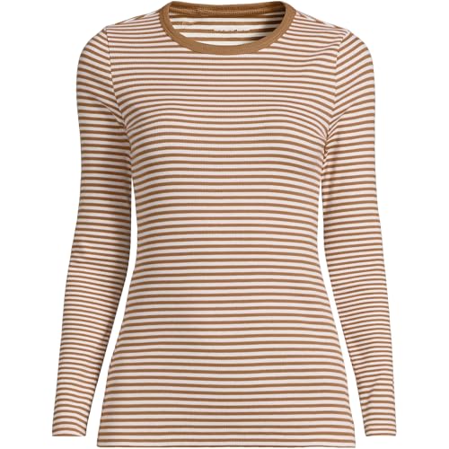 Image of Lands' End Women's Cotton Rib Knit T-Shirt