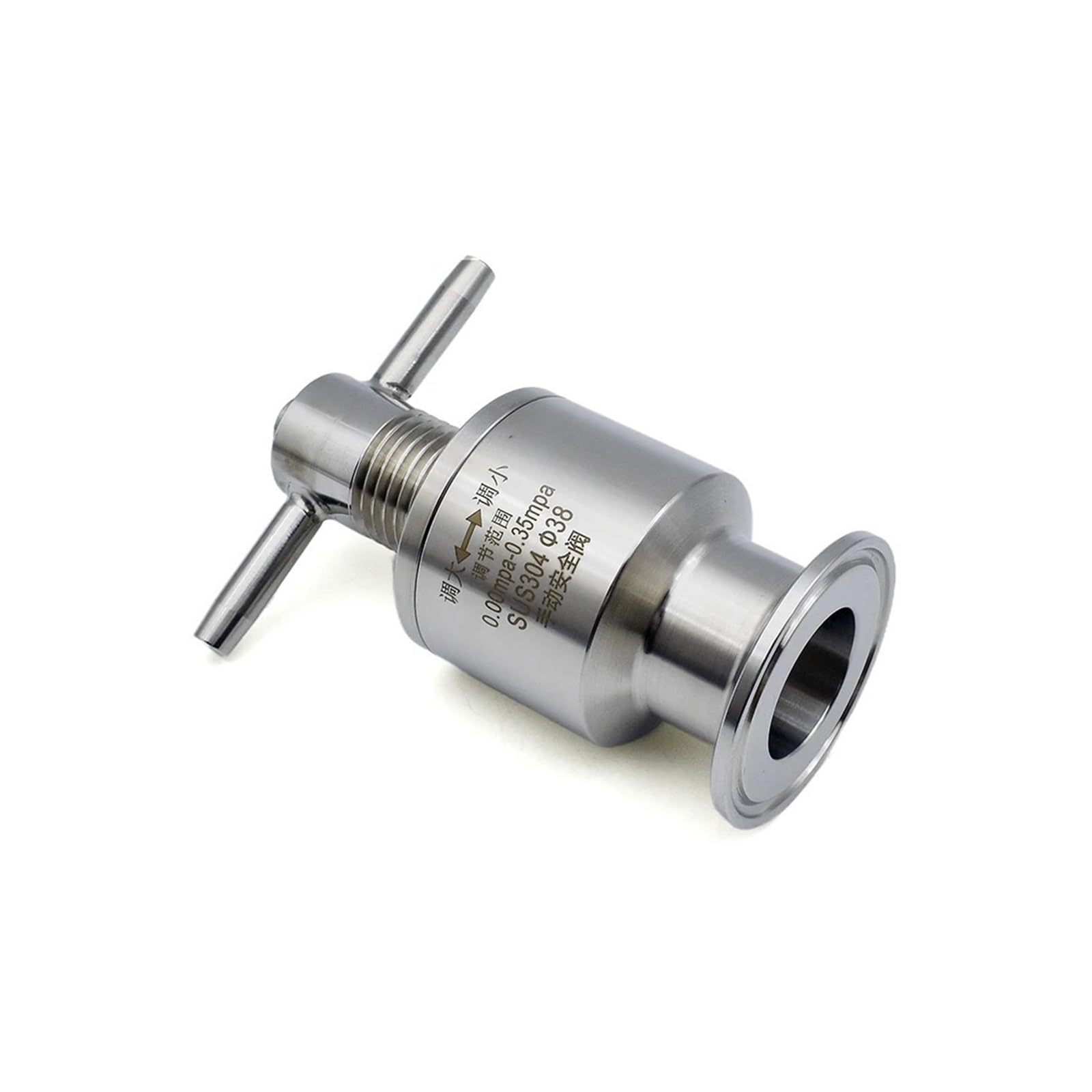 Rura OD 50mm SUS304 1,5 "potrójny zacisk sanitarny regulowany zawór bezpieczeństwa nadmiarowy ciśnieniowy 0,5-5 bar zawór odpowietrzający