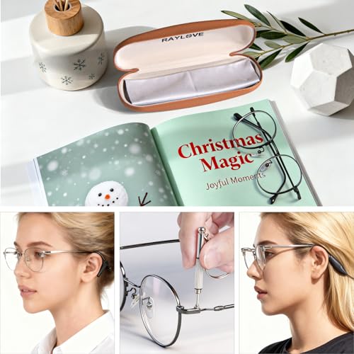 Image of RayLove Unisex Hard Shell Eyeglasses Cases, Protective Case For Glasses