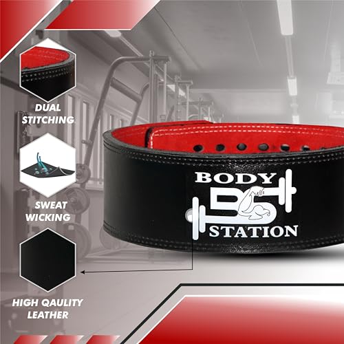 Image of Suede Leather Weight Lifting Belt for Men & Women | Lever Buckle Powerlifting Gym Belt for Back Support | Heavy Duty Workout Belt for Squats, Deadlifts