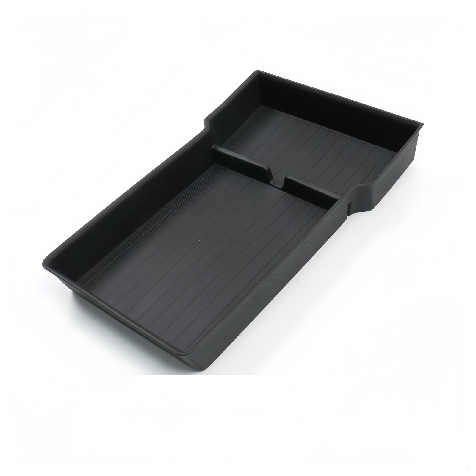 bssyung Center Console Organizer For Tesla for Model 3 Highland 2024 Center Console Storage Box Organizer Tray Armrest(Armrest Lower Black)