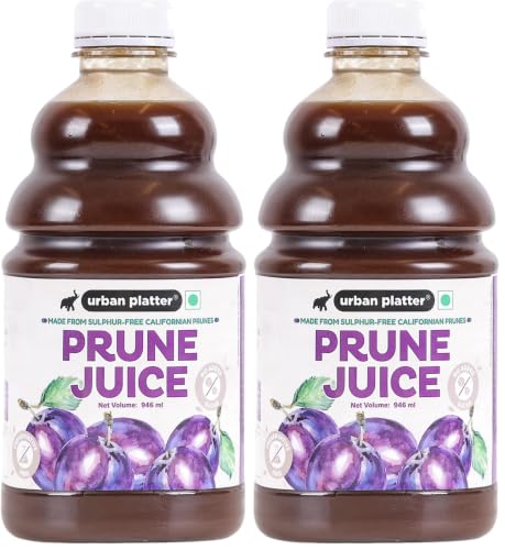 Image of Urban Platter Pure California Prune Juice, 946ml (No Added Sugar | Natural Digestive Support | Source of Antioxidants & Potassium | Preservative-Free) (Pack of 2)