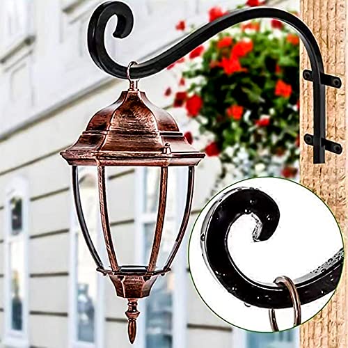 Ephech 2Pack Heavy Duty Plant Hanger Hook For Outdoor And Indoor, 16Inch Wall Hanging Basket Bracket, Black Metal Outdoor Hanging Bracket For Hanging Flower Pot Bird Feeder Lanterns #TOP5
