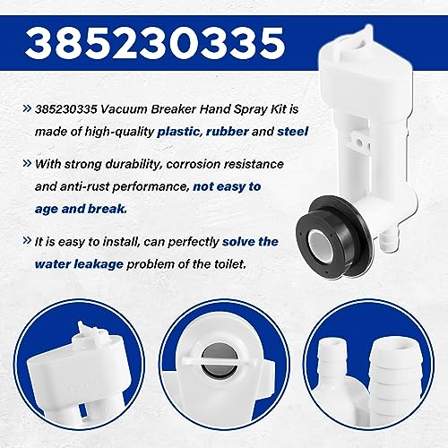 Image of 385230335 Vacuum Breaker Kit fit for Dometic 100, 200, 300, 500+, 500H RV Toilets, with Spray Diverter Valve Assembly