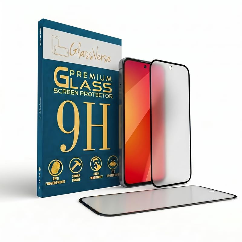 Image of GlassVerse Matte Tempered Glass for Lava AGNI 4 | Anti Glare, Smooth Touch Screen Protector, 9H Hardness, Edge to Edge, Case Friendly, Hassle-less Installation Kit Included. (Pack of 1)