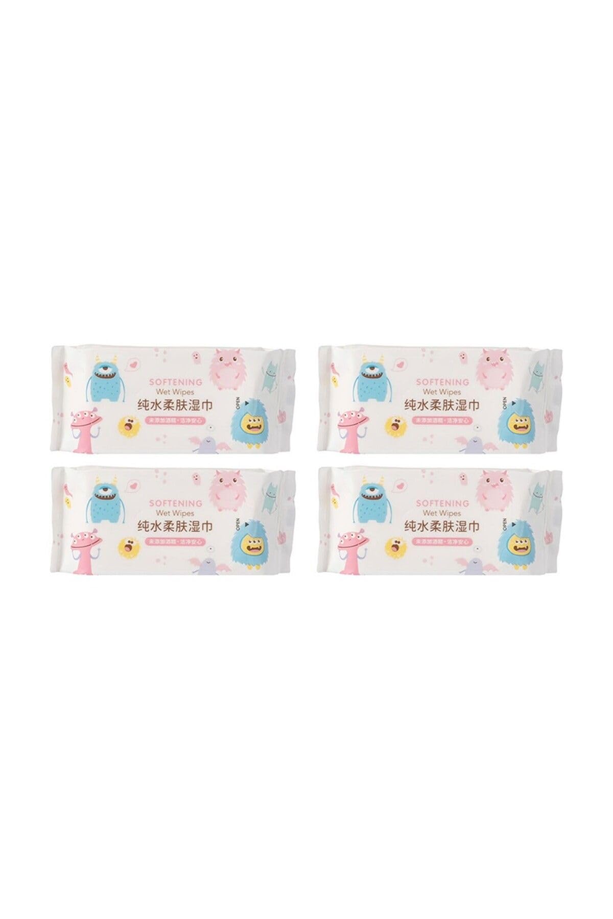 Miniso Canavar Desenli Mini Islak Mendil (8 * 8 Adet)