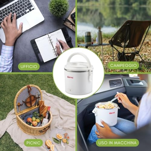 Girmi SC01 Scaldavivande Elettrico Vivandiere, Ciotola in Acciaio INOX, 0.7 Litri, 40 W, Bianco - Immagine 3