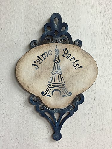 Designer Stencils I Love Paris Cookie Stencil Set, Beige/Semi-Transparent, Fits 3 Inch Circle #TOP3