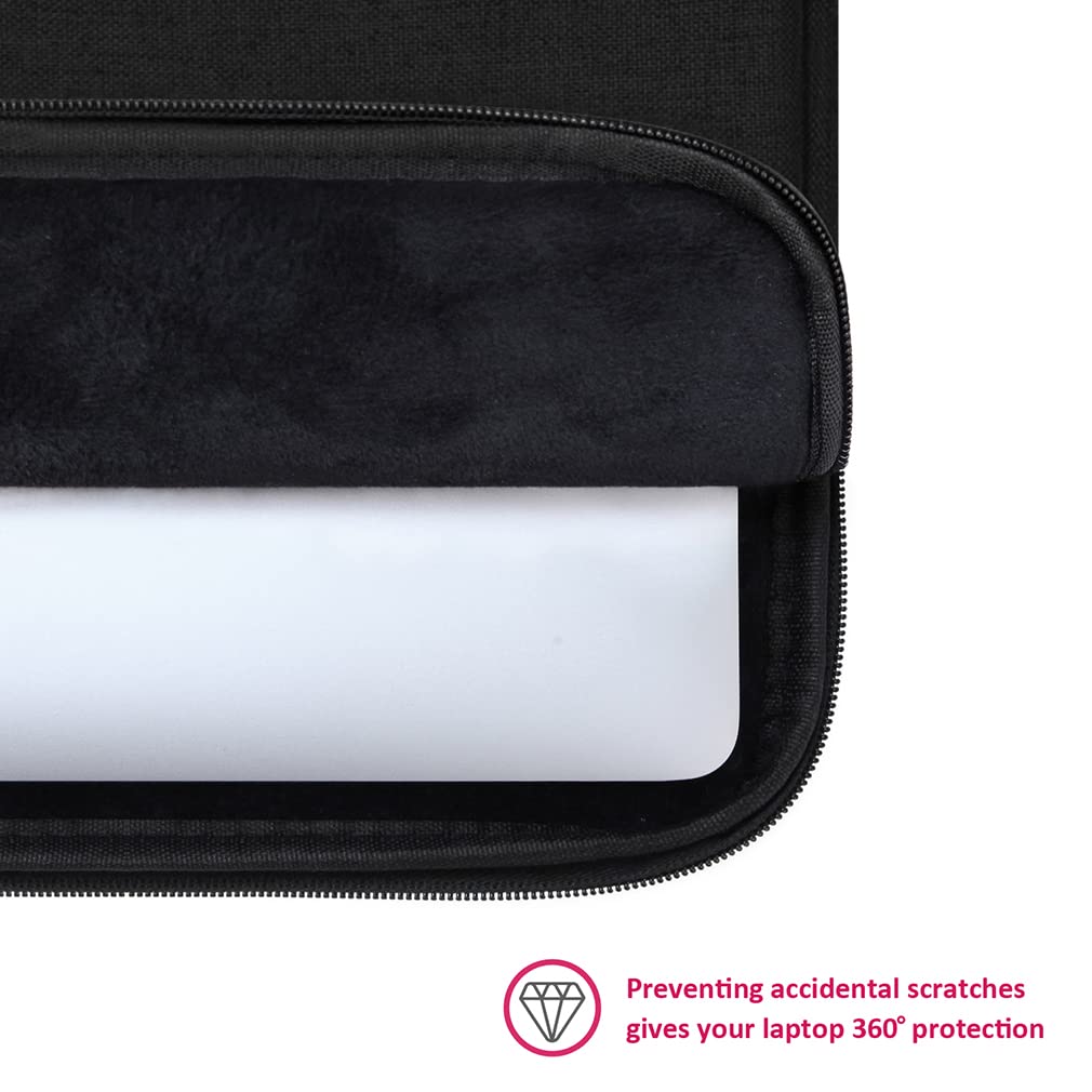 CAISON Funda para portátil de 35.6 cm, forro suave, impermeable, a prueba de golpes, para Lenovo Yaga, IdeaPad, ThinkPad, Dell Inspiron, HP Pavilion, Steam, Acer Spin, MSI, ASUS ROG, color negro — view 5