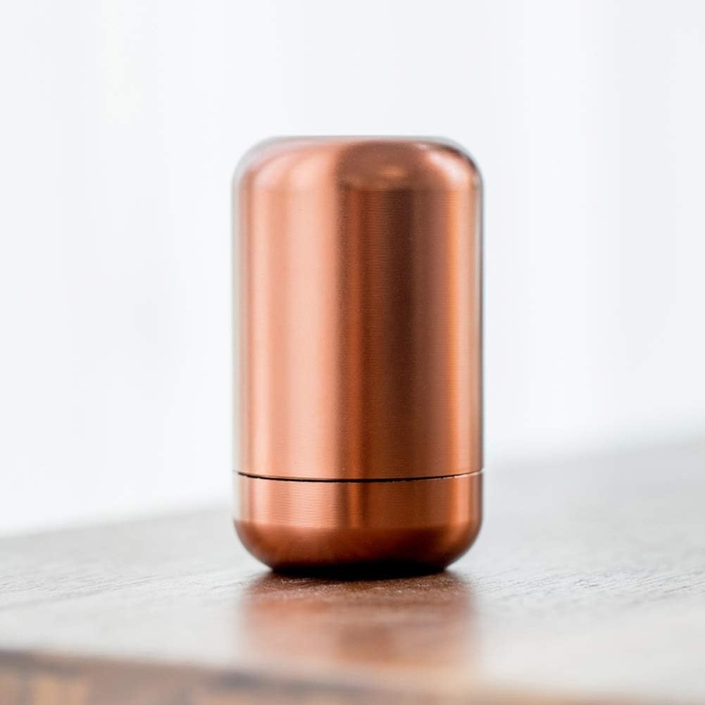 Mini Pet Cremation Urns for, Memorial Hall Pet Urns Ashes,Metal Sealed Jar,Cat and Dog Small Pet Souvenirs,Display at Home (4.5cm*7.5cm) (Color : Black) (Brown)