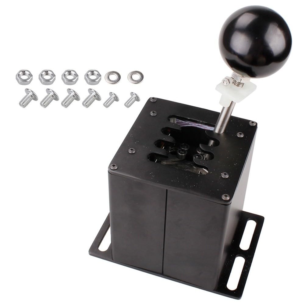 Hoppipola Scatola del cambio manuale realistica in alluminio, compatibile con simulatori del volante da corsa Logitech G27, G29 e T300