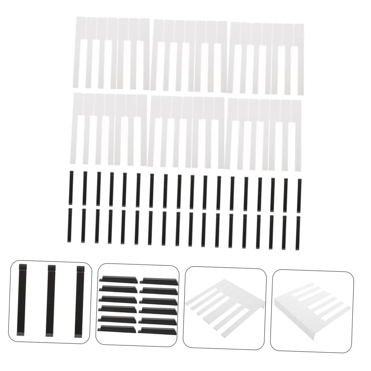 Mikinona 88pezzi Accessori Riparazione Pianoforte Tasti Forniture Parti Strumenti Gadget Sostituzione Tastiera Usata Riparare