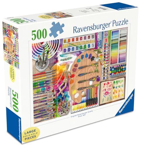 Puzzle 500 pièces : La palette de 'artiste Ravensburger France - vue 5