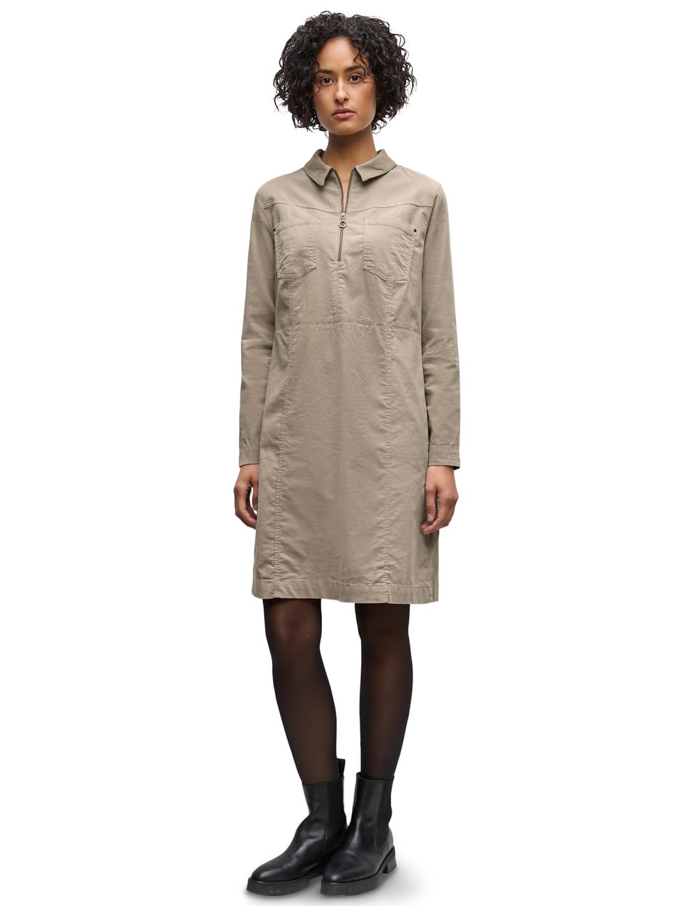 Street One 1408994 Robe en Velours côtelé avec Fermeture éclair Femme (Lot de 1)